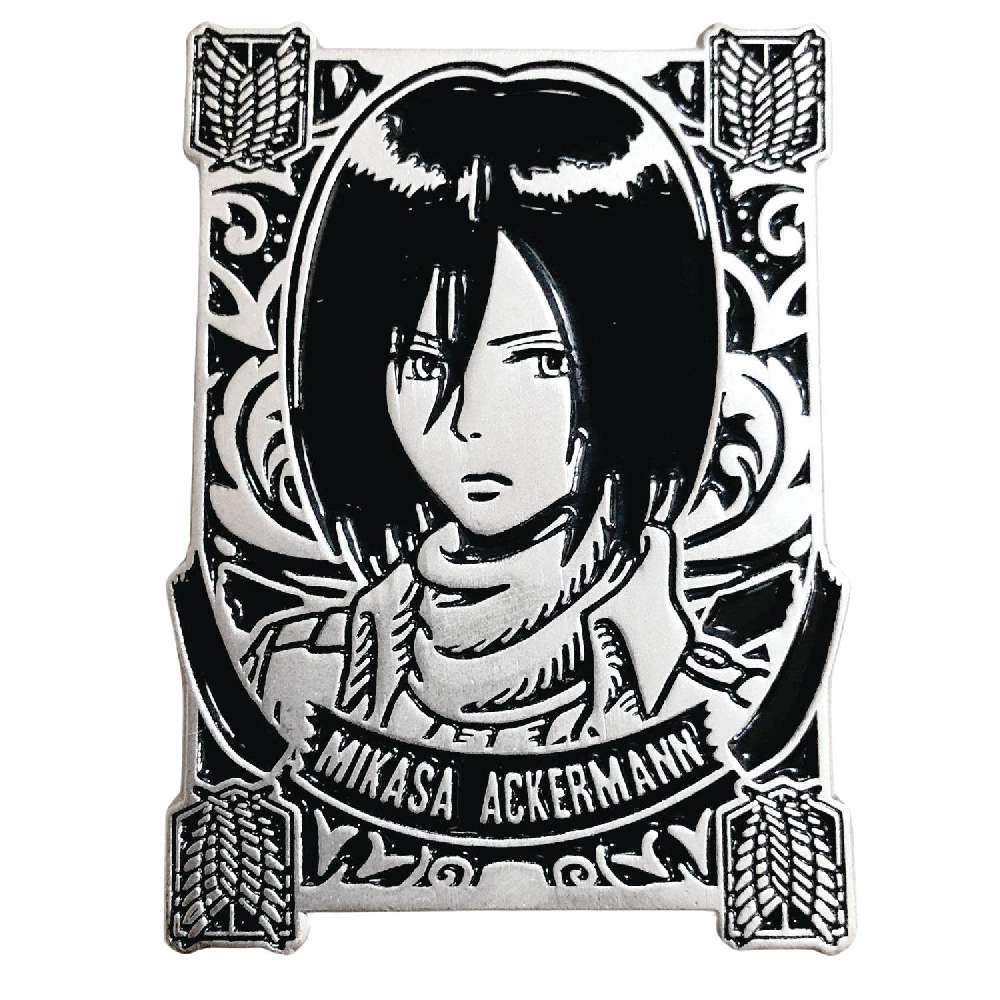 ATTACK ON TITAN MIKASA BLACK BADGE SERIES ENAMEL PIN (C: 1-1