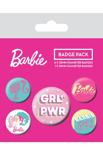 Barbie Ansteck-Buttons 5er-Pack Girl Power