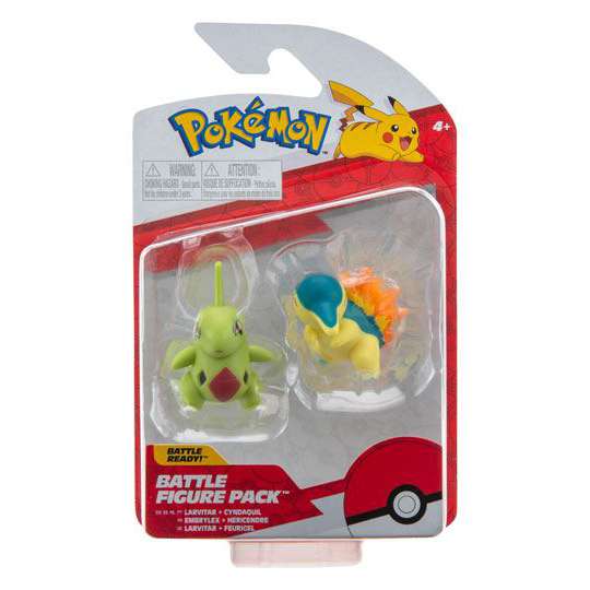 Pokémon Battle Minifiguren 2er-Pack Feurigel & Larvitar 5 cm