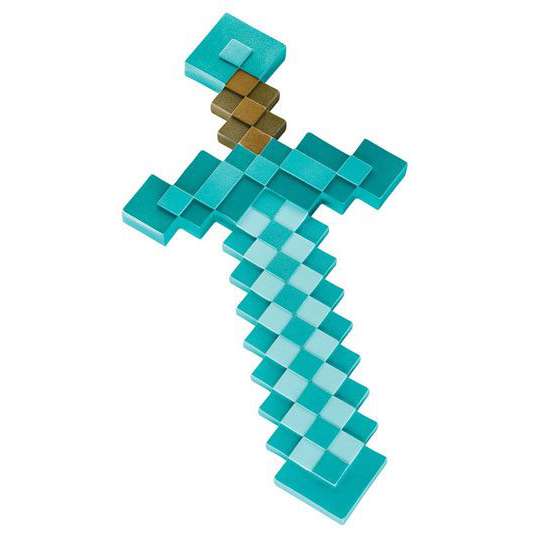 Minecraft Kunststoff-Replik Diamant-Schwert 51 cm