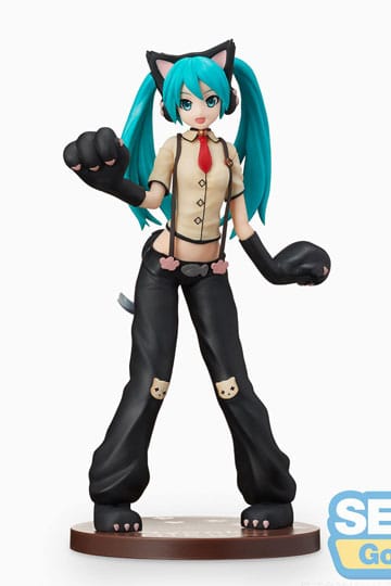 Hatsune Miku Project DIVA Arcade Future Tone SPM PVC Statue Hatsune Miku Kitty Cat 23 cm