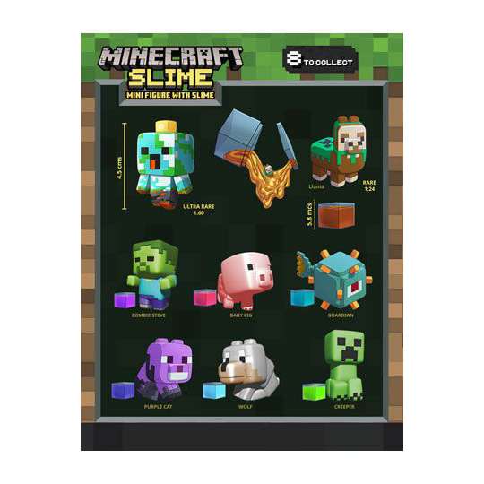 Minecraft Minifiguren mit Schleim 5 cm