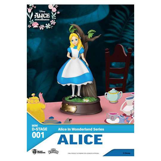 Alice im Wunderland Mini Diorama Stage PVC Statue Alice 10 cm